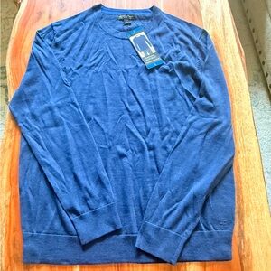 Banana Republic Men's Navy Crewneck Wool Sweater Size Large NWT